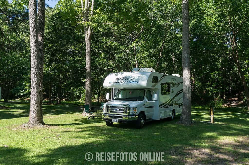 Camping in US-Nationalparks mit dem Wohnmobil - Hier nutzen wir den Stellplatz eines unbekannten Stateparks